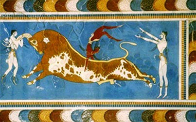 Образ быка часто встречается во фресках Кносского дворца
