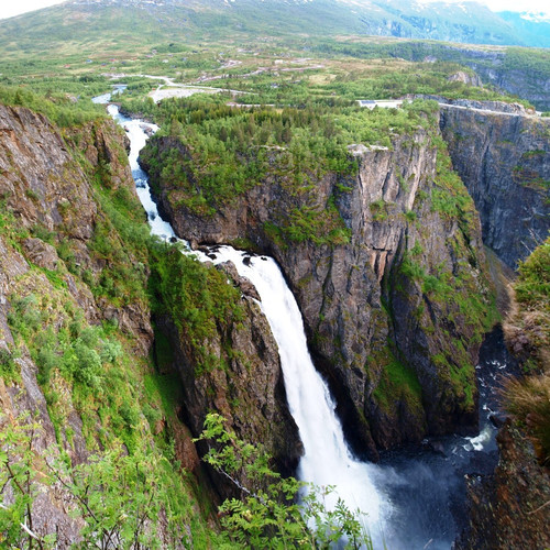 Вёрингсфоссен водопад в Норвегии